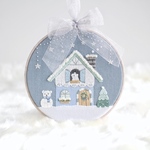 【12/18(日)21時再販】サイレントナイト　刺繍壁飾り