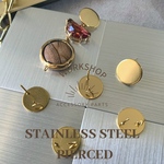 【4pcs】ステンレスドットピアス　サージカルステンレスピン　ゴールド