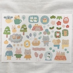 冬の季節のイラストシールシート
