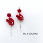 red×red ball chain pierce