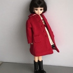 リカちゃん服(赤いコート)