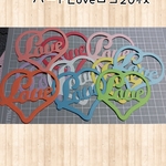 【送料無料】ダイカット❤ハートLoveロゴ30枚❤アルバム作成などに