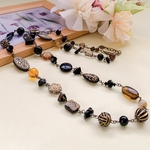 オニキス＊細石＊スモーキークォーツロングネックレス