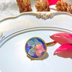 紫陽花のポニーフック  ＊レジン　ブリザードフラワー　クリスマスプレゼントにも