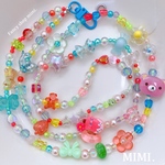 スマホショルダーストラップ🧸ビーズストラップ🌼スマホストラップ🎀ビーズショルダーストラップ🍓ネックストラップ🍬キラキラクリアPOP☺︎スマホ用タグ付☺︎/ MIMI.