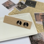 シンプルボタンピアス