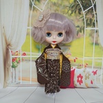 ブライス(リカちゃん)ブラウンの振袖 ①