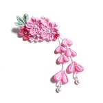 つまみ細工🌸桜花ミニバレッタ🌸犬用NO.743