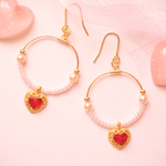 小さな恋のハート♡フープピアス