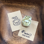 くま「ほんのキモチ」消しゴムはんこ
