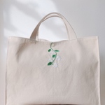 紙袋型　トートバッグ　刺繍