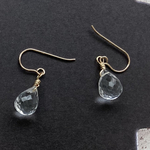 👼再販3👼宝石質クリスタルクォーツ（水晶）のシンプルなピアス
