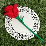 ＊毛糸のお花＊　バラ　赤