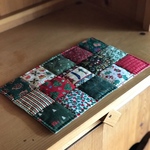 パッチワークミニマット＊クリスマス くまのサンタさん