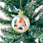 唄うロビン　ヨーロッパコマドリ　クリスマスオーナメント🎄オーナメントボール