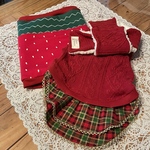tokokayo様オーダー品【新作】リバーシブルマフラー付きらきらクリスマス&裏ボア🍓ロングはらまき