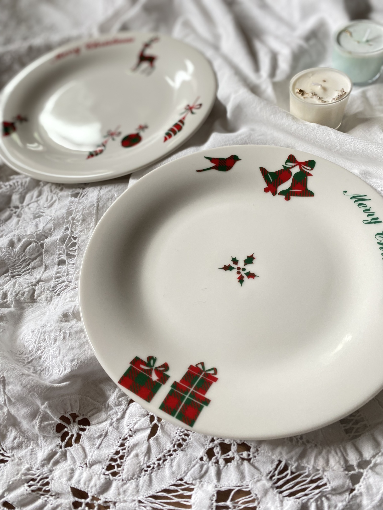 クリスマスプレート 8枚セット スターフルーテッド クリスマス プレート 27cm|ロイヤル
