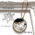 snowman＊オーナメントキーホルダー BLACK