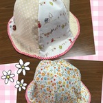 あごひも付き！リバーシブルのチューリップハット