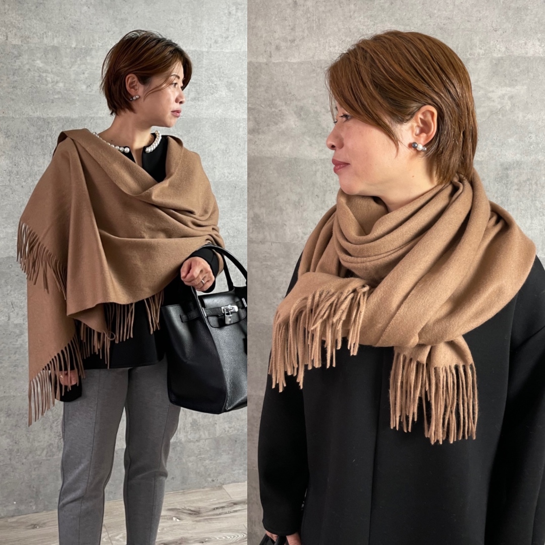 極上カシミヤ100%☆大判ストール☆ サンドベージュ 鑑定済☆極上 カシミヤ100%☆大判 ストール☆サンドベージュ