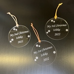 【オーダーメイド】クリスマス　アクリル名入れオーナメント
