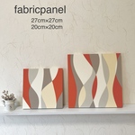 ファブリックパネル　2枚セット　オレンジウェーブ　
