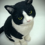 ももさま専用　愛猫さんのオーダーメイド　　羊毛フェルト　お座り高さ約20センチ　《植毛なし》ご購入前にまずはメッセージよりご連絡下さい😊