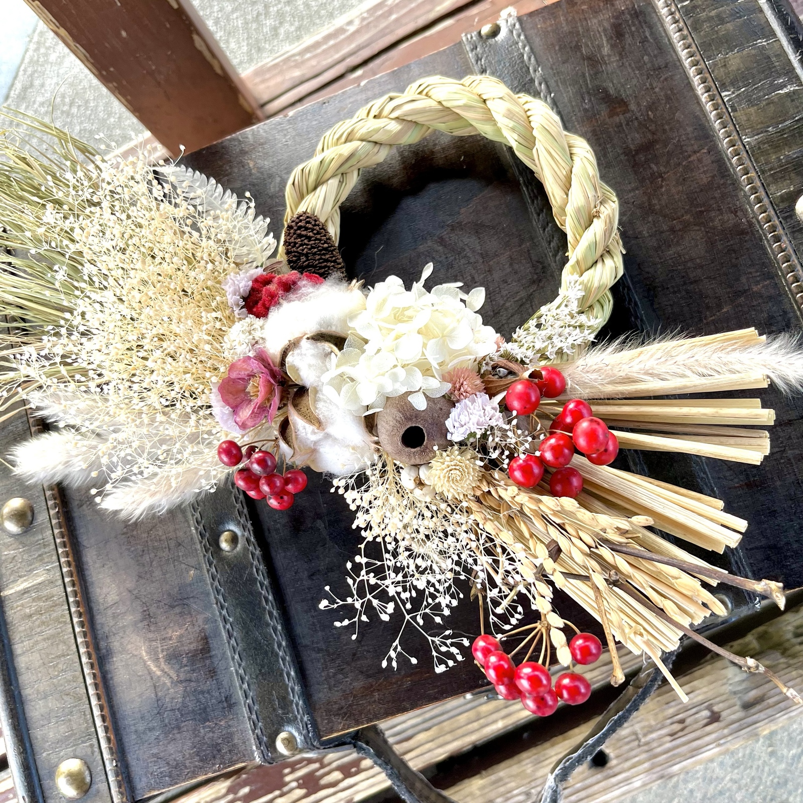 4パターンの向きで しめ縄 しめ縄飾り しめなわ しめ飾り お正月