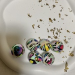【6こ】アクリル柄ビーズ
