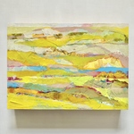 「黄色い風景画」木製パネル　原画