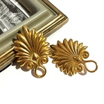 VINTAGE EARRING   リーフ　ヴィンテージ　ゴールドイヤリング　アンティーク  クラシカル　大ぶり　クリップ　ナチュラル　カジュアル　90年代　金　花　ギフト　プレゼント
