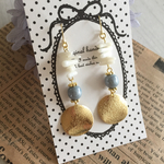 サンゴさざれ＆梨地チャームピアス♡