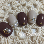 チョコシンプルネイル/