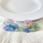 犬　シェル　パール　キッズ　ヘアクリップ バンスクリップ　2個セット