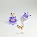 ＊竜胆のピアス&イヤリング＊水晶