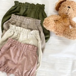 コーデュロイかぼちゃパンツ　くすみピンクベビー　赤ちゃん服