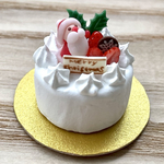 ミニチュア　クリスマスケーキ・白