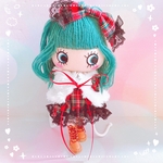 クリスマス❤️リバティタータンチェックのお洋服🎄💕💝ケープ、ヘアリボンつき🎀