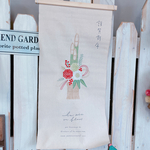 刺繍タペストリー大【お正月雑貨】同梱の場合送料無料♡門松柄