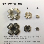 クローバーパーツ【特大】【大】穴あけ指定でボタンにも