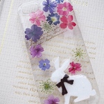 iphone６・5/5s・5c・4/4s　押し花ケース【#128】