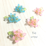 《再販》雨上がりの紫陽花ピアス/イヤリング