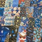 クリスマスのジャーナルペーパーセット(blue)＊コラージュ素材＊ジャンクジャーナル