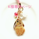 ⚘ ⚘K様専用⚘ ⚘  kちゃんストラップ