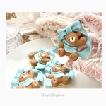 ラッピンぐまチョコレート・blue【オーナメント・ネックレス】