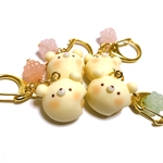 しろくまさんのみるくまんじゅう キーホルダー フェイクスイーツ フェイクフード スイーツデコ 樹脂粘土