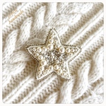 Star. ビーズ刺繍ブローチ