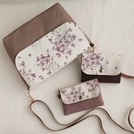 フラップショルダーバッグ・ミニお財布・コインポーチ【スミレ　ナチュラル】