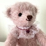 アンティークピンクのテディベア　24cm