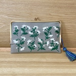 手刺繍マルチポーチ/通帳＊お薬手帳